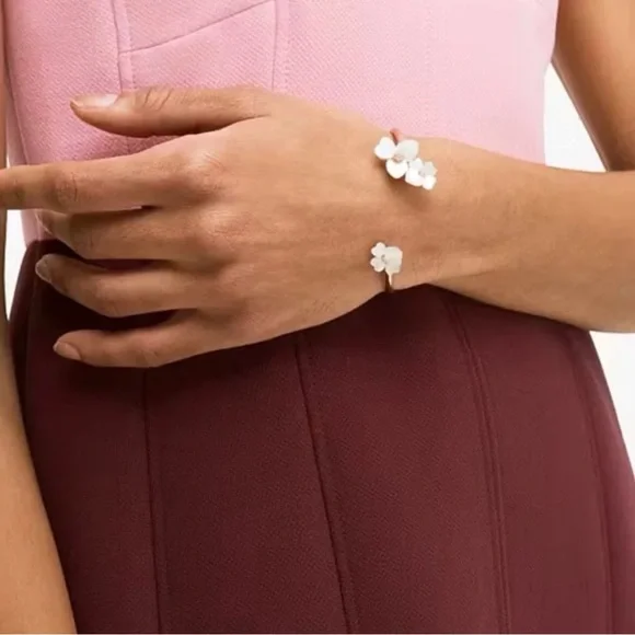 $88 Kate Spade Precious Pansy Flex Cuff - Picture 2 of 8